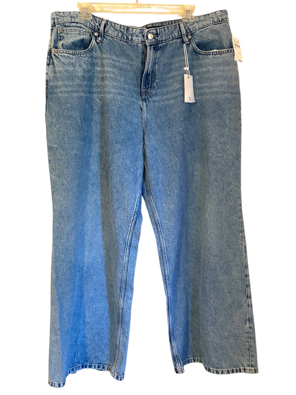 Good American Good Ease Wide Leg Jeans